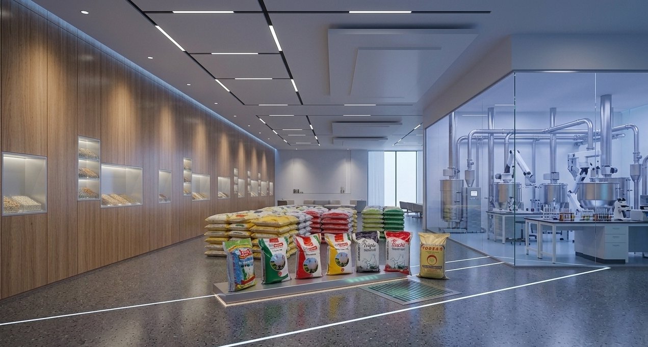 Feed product display showroom